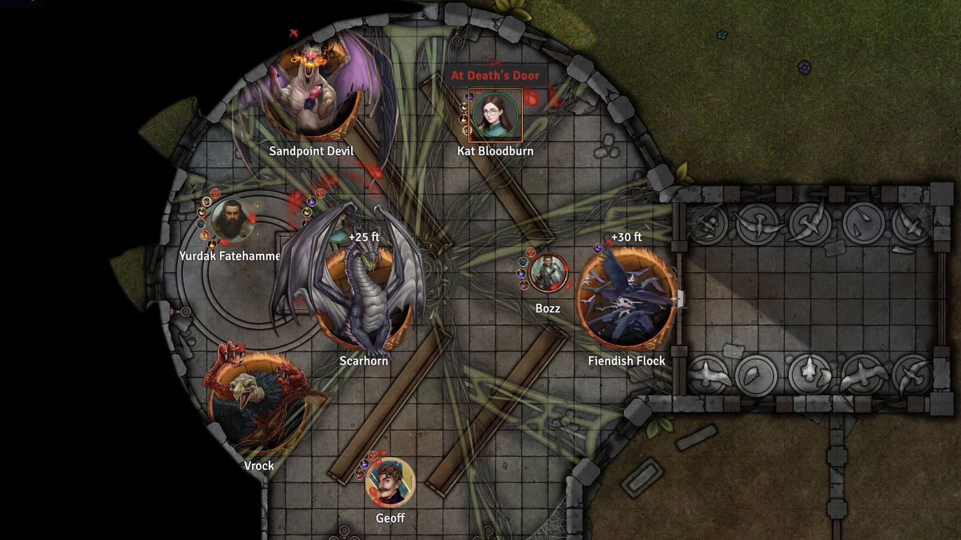 Intense combat at Lex’s table
