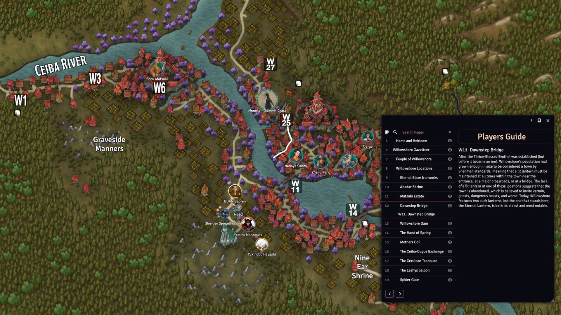 Interactive maps and lore at Lex’s table